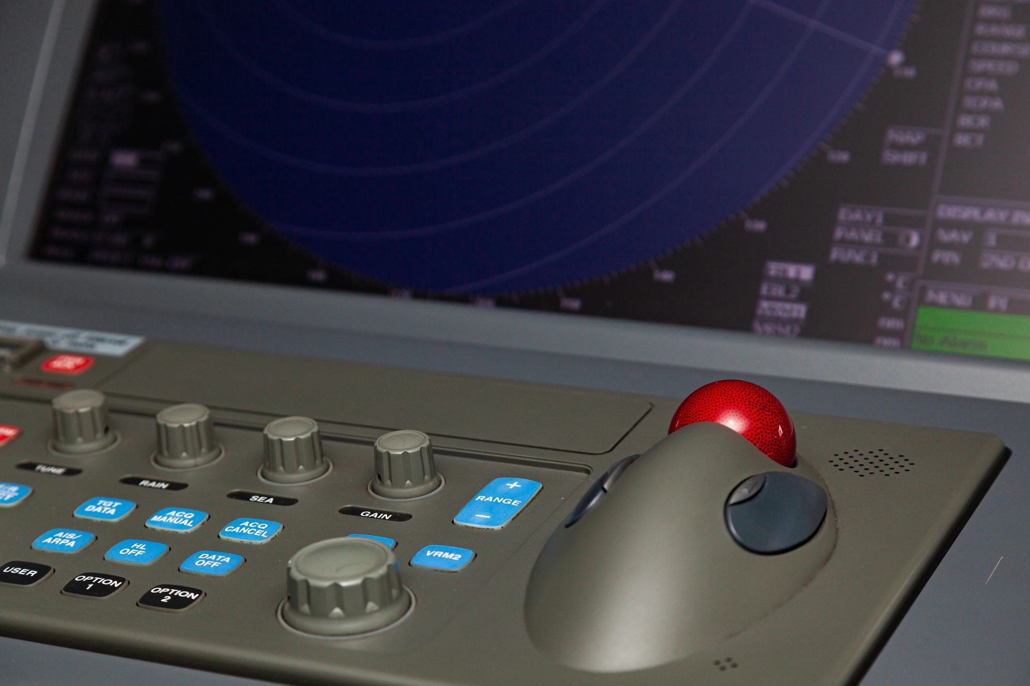 Marine radar and ship control console